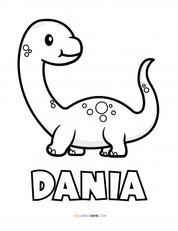 Dania dinosaur coloring page