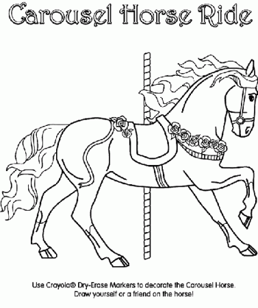 Carousel Horse Coloring Page | crayola.com