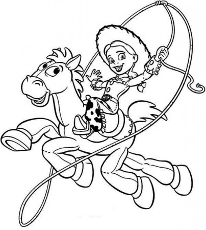 Toy story jessie and bullseye coloring pages