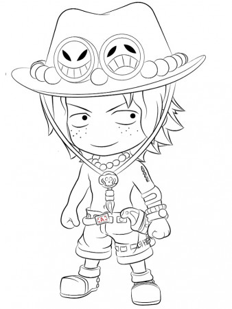 Chibi Ace Coloring Page - Free Printable Coloring Pages for Kids
