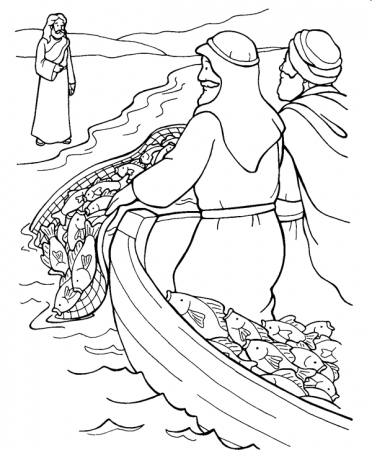 Fishing for People (Mark) Coloring Page | Sermons4Kids