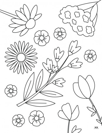 Flower Coloring Pages - 50 FREE ...