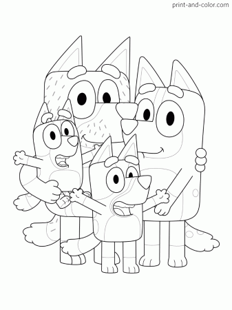 Bluey coloring pages | Print and Color.com