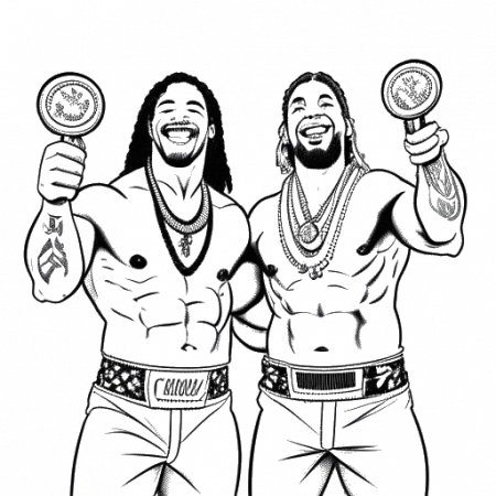 Jey Uso coloring pages