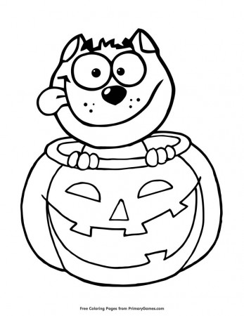 Pumpkin coloring pages, Cat coloring ...