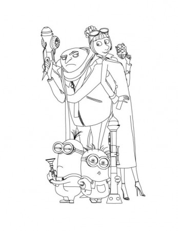 Coloring page Despicable me gru minions