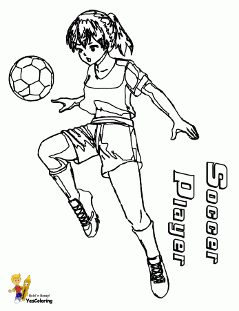 Back Heel Soccer Girls Sports Coloring | Girls Sports | Free | Gear