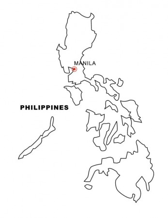 Philippines Map 2 Coloring Page - Free Printable Coloring Pages for Kids