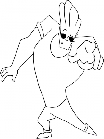 Johnny Bravo coloring book for kids to print and online