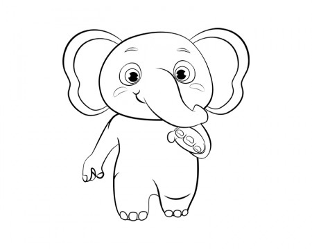 Elephant Cocomelon Coloring Page - Free Printable Coloring Pages