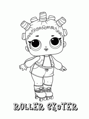 Roller Sk8ter Lol Doll Coloring Page - Free Printable Coloring Pages for  Kids