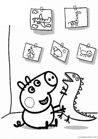 peppa pig coloring pages george pig Coloring4free - Coloring4Free.com
