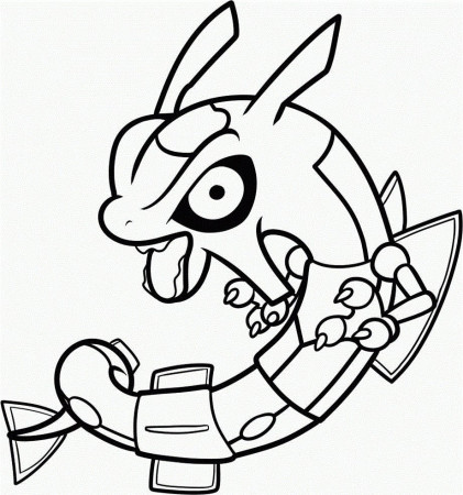 Legendary Rayquaza Pokemon Coloring Pages - Free Pokemon Coloring ...