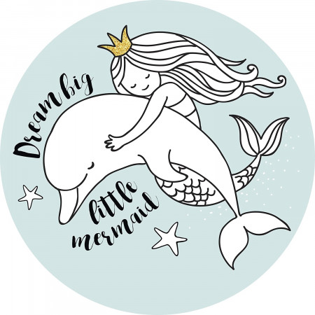 Amazon.com: Divine Designs Cute Dream Big Little Mermaid Dolphin Pen Art  Cartoon Icon Vinyl Decal Sticker (4