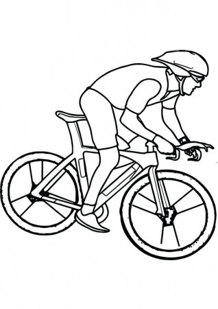 Coloring Pages | Bicycle Riding Coloring Page for Kids