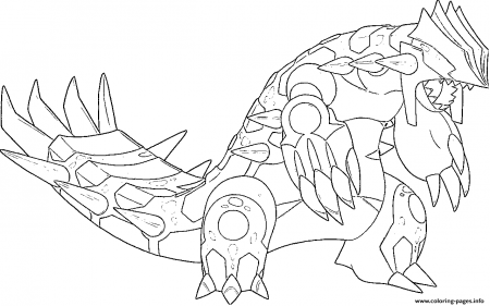 Primo Groudon Generation 6 Coloring Pages Printable