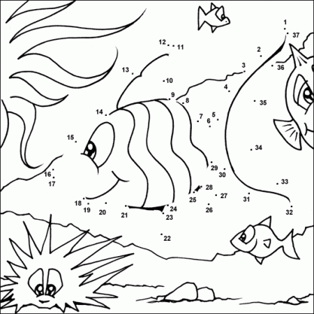 Pin by Debra Norwood on Connect the Dots | Coloring pages, Fish ...