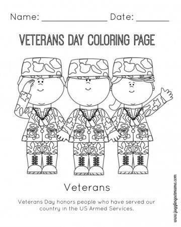 Veterans Day Coloring Sheet Free Printable - High Quality Coloring ...