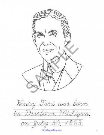 Life of Henry Ford Coloring Book-Level C | Made By Teachers