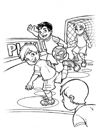 1528273813_the-game-in-progress-a4 Coloring Page - Free Printable Coloring  Pages for Kids