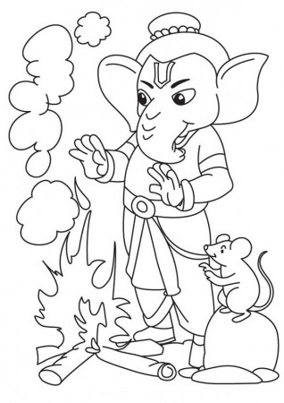 Coloring Pages | Lord Ganesha Coloring Sheet for Kids