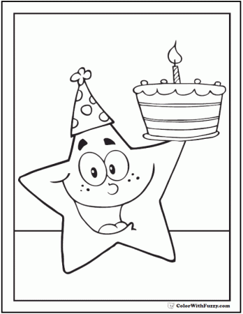 55+ Birthday Coloring Pages ✨ Printable And Digital Coloring Pages