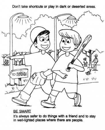 Child Safety to Color Coloring Page - Free Printable Coloring Pages for Kids