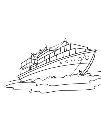 Largest container ship coloring page | Download Free Largest container ship coloring  page for kids | Best Coloring Pages