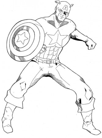 captain america coloring pages kids - Clip Art Library