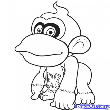 Donkey Kong Coloring Pages N2 free image download