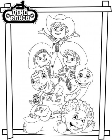 Dino Ranch coloring book from the cartoon printable and online