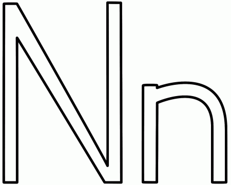Letter N - Coloring Page (Alphabet)