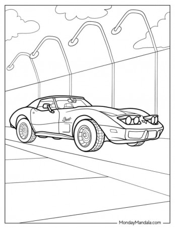 14 Corvette Coloring Pages (Free PDF Printables)
