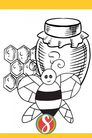 25+ Free Bee Coloring Pages — Stevie Doodles