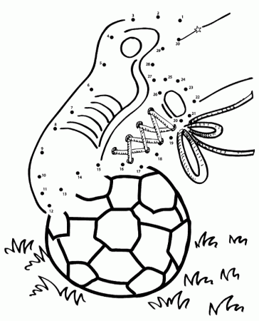 Printable connect dots picture -ball