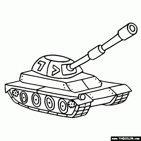 Military Tank Coloring Page | Online Coloring Tank