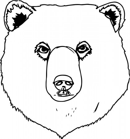 Bear Big Face Coloring Page - Wecoloringpage.com | Bear coloring pages,  Monster coloring pages, Bear face drawing