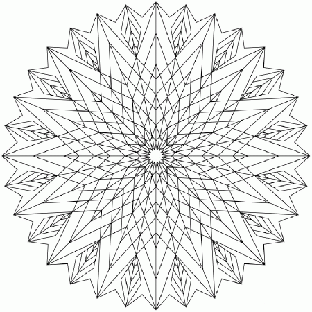 Geometric Abstract Coloring Page - Free Printable Coloring Pages for Kids