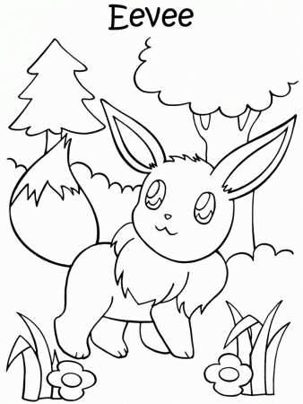 eevee coloring pages of pokemon - VoteForVerde.com