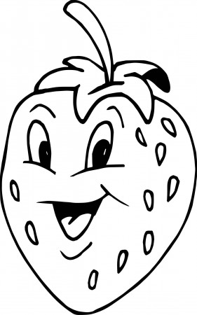 Strawberry Cartoon Smiling Coloring Page - Wecoloringpage.com | Cartoon  smile, Coloring pages, Fruit coloring pages