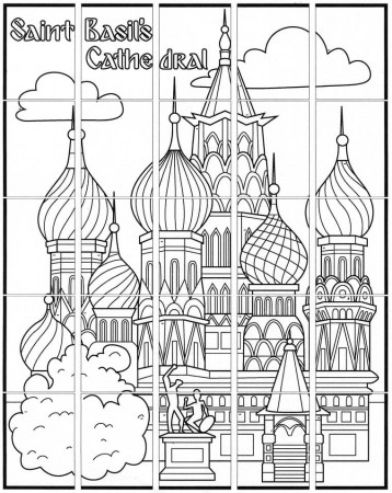 Saint Basils Cathedral 3 Coloring Page - Free Printable Coloring Pages for  Kids