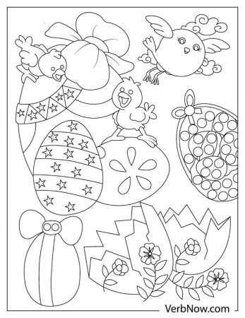 Free EASTER EGG Coloring Pages & Book for Download (Printable PDF) - VerbNow