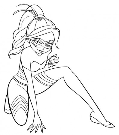 Rena Rouge from Miraculous Coloring Page - Free Printable Coloring Pages  for Kids