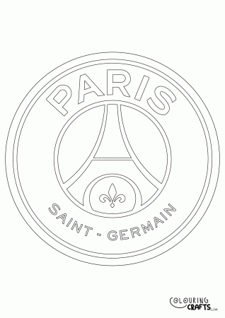 Paris Saint-Germain PSG Badge Printable Colouring Page - Colouring Crafts
