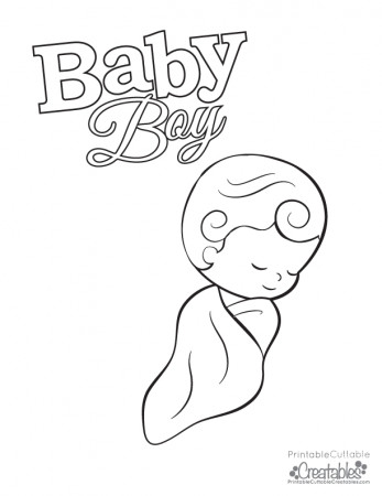 Baby Boy Coloring Page