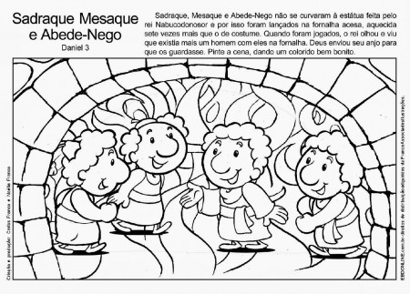 Shadrach Meshach And Abednego Coloring Pages: Daniel Shadrach ...