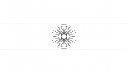 Printable India Flag Coloring Page