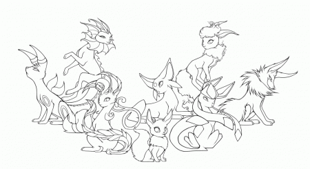 Pokemon Coloring Pages Eevee Evolutions - High Quality Coloring Pages