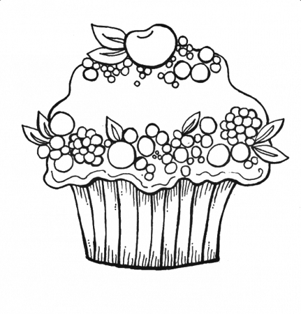 Free Printable Cupcakes Coloring Pages - Toyolaenergy.com