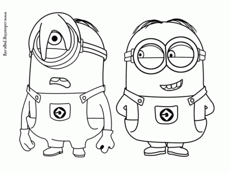 Minions Colouring Page | Coloring pages